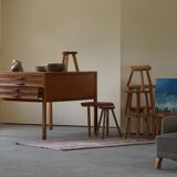 Mid Century Large Danish Drawing Cabinet, Made in Pine and Beech, 1960s