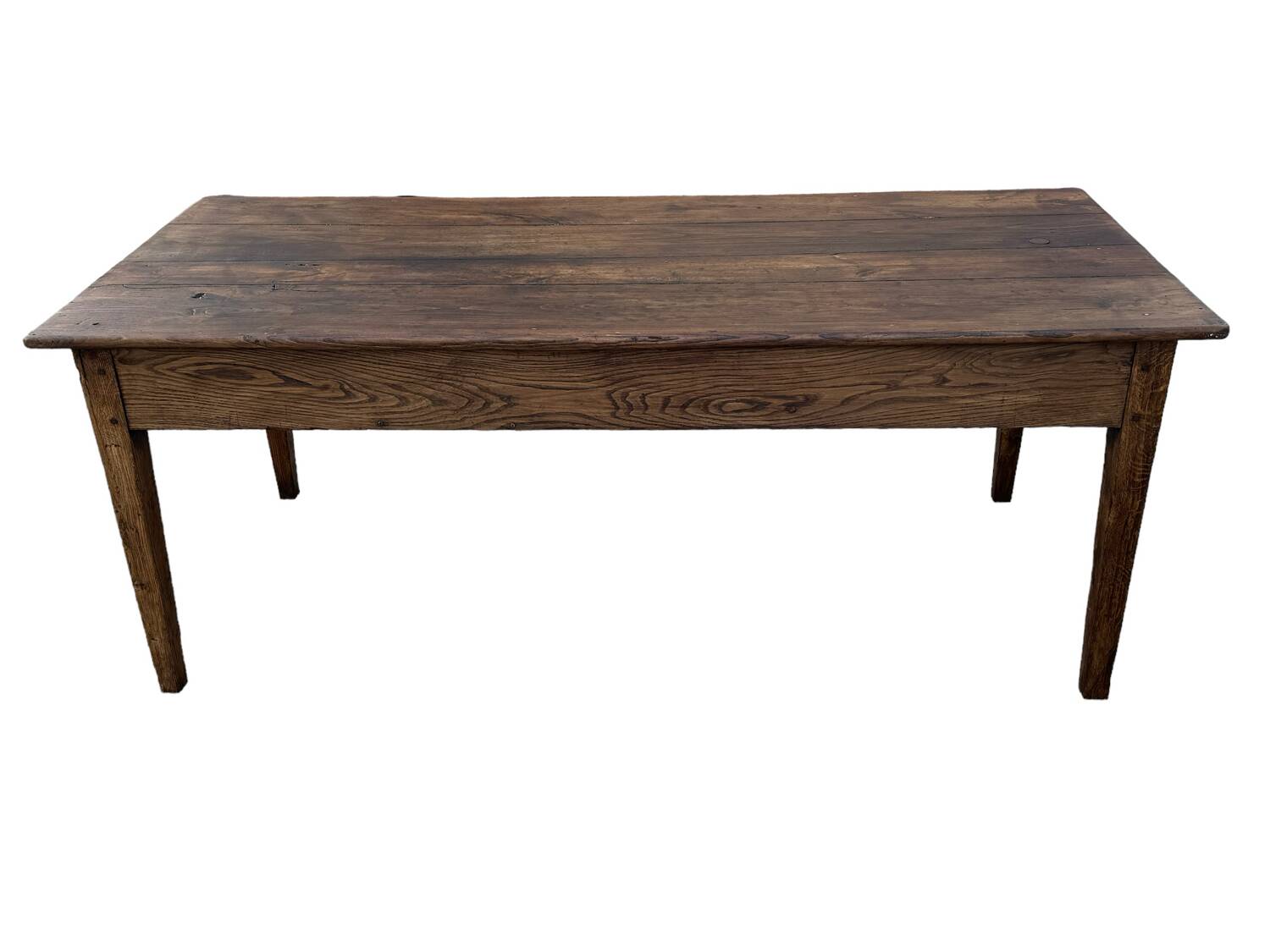 Oak farm table with 2 drawers 19'S
