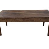 Oak farm table with 2 drawers 19'S
