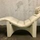 Leather chaise longue