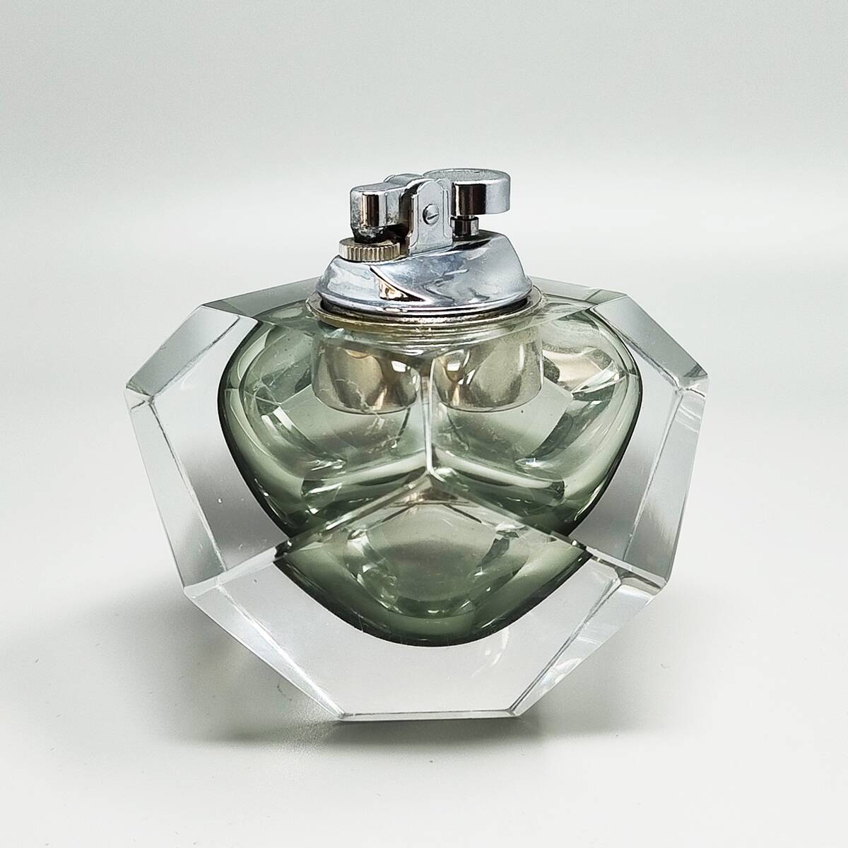 1960s Stunning Table Lighter in Murano Sommerso Glass By Flavio Poli for Se