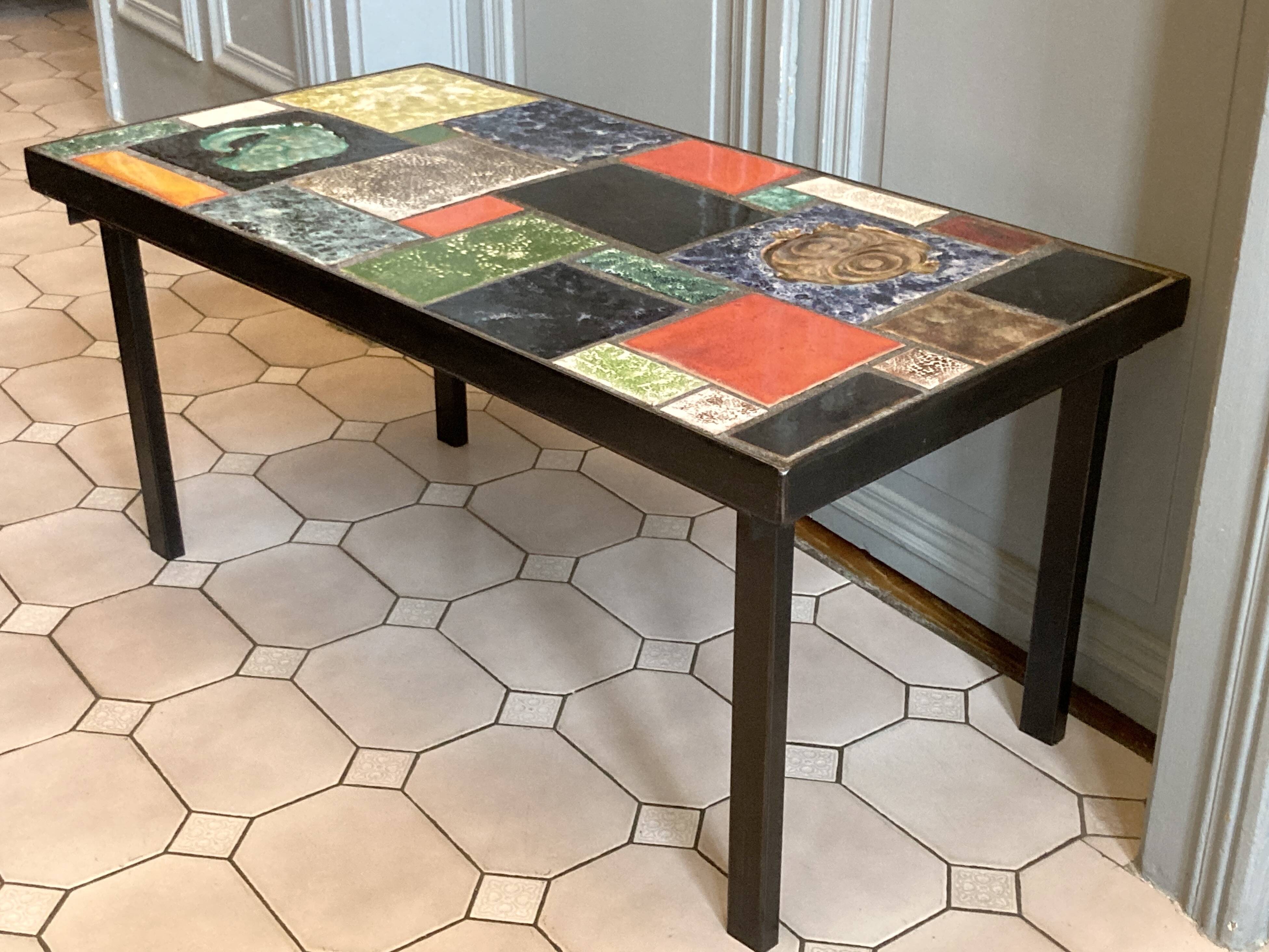 1970s ceramic coffee table