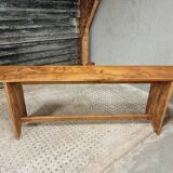 Ancien banc de table d'appoint en bois meuble TV rural 40 x 200 cm