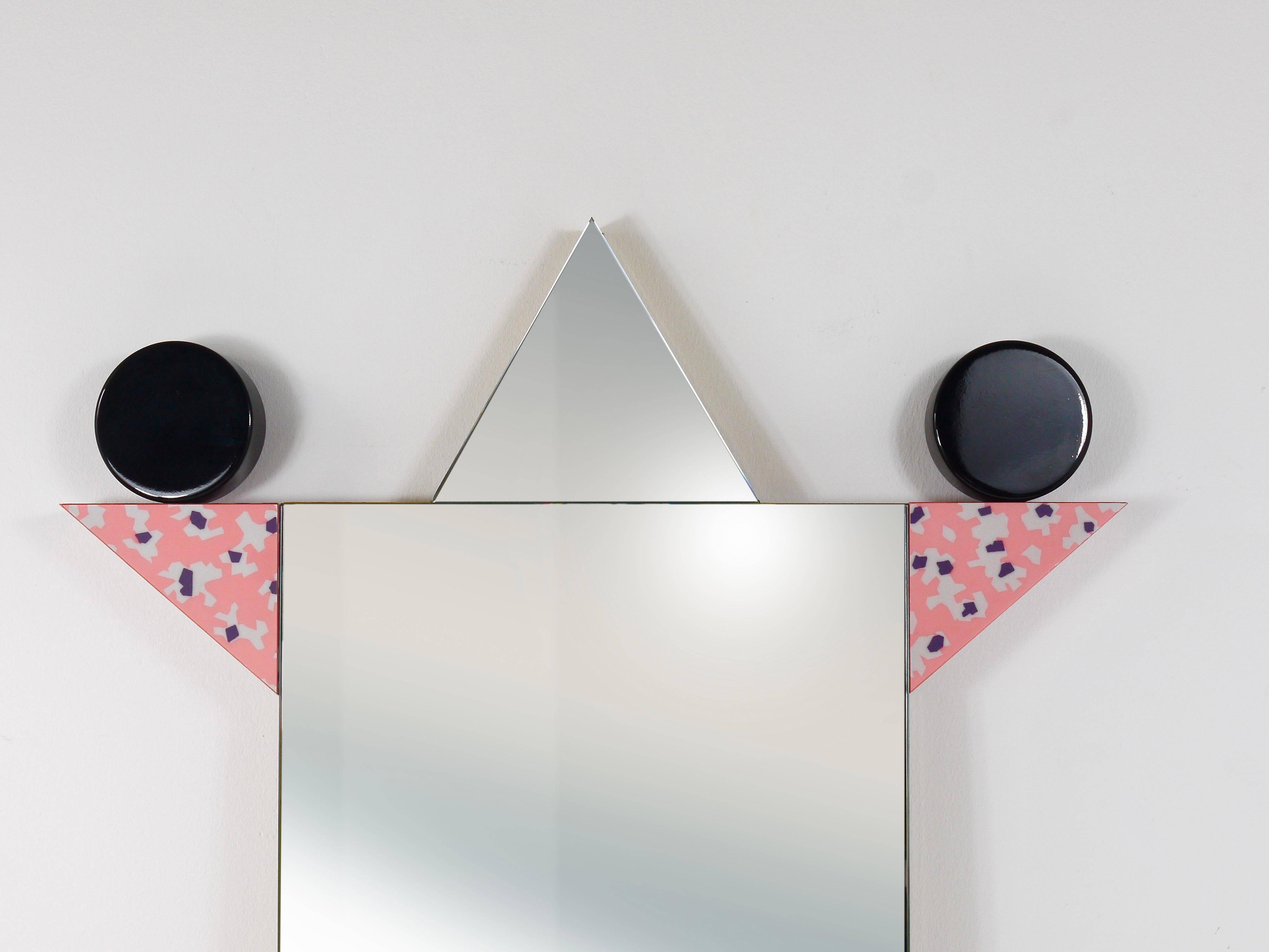 Ettore Sottsass Memphis Milano Diva Wall Mirror Vintage, Italy, 1984
