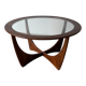 Round coffee table in solid teak, Astro model by Victor Wilkins.