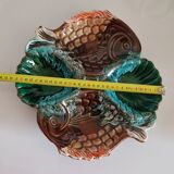 Plat zoomorphe poissons style Vallauris