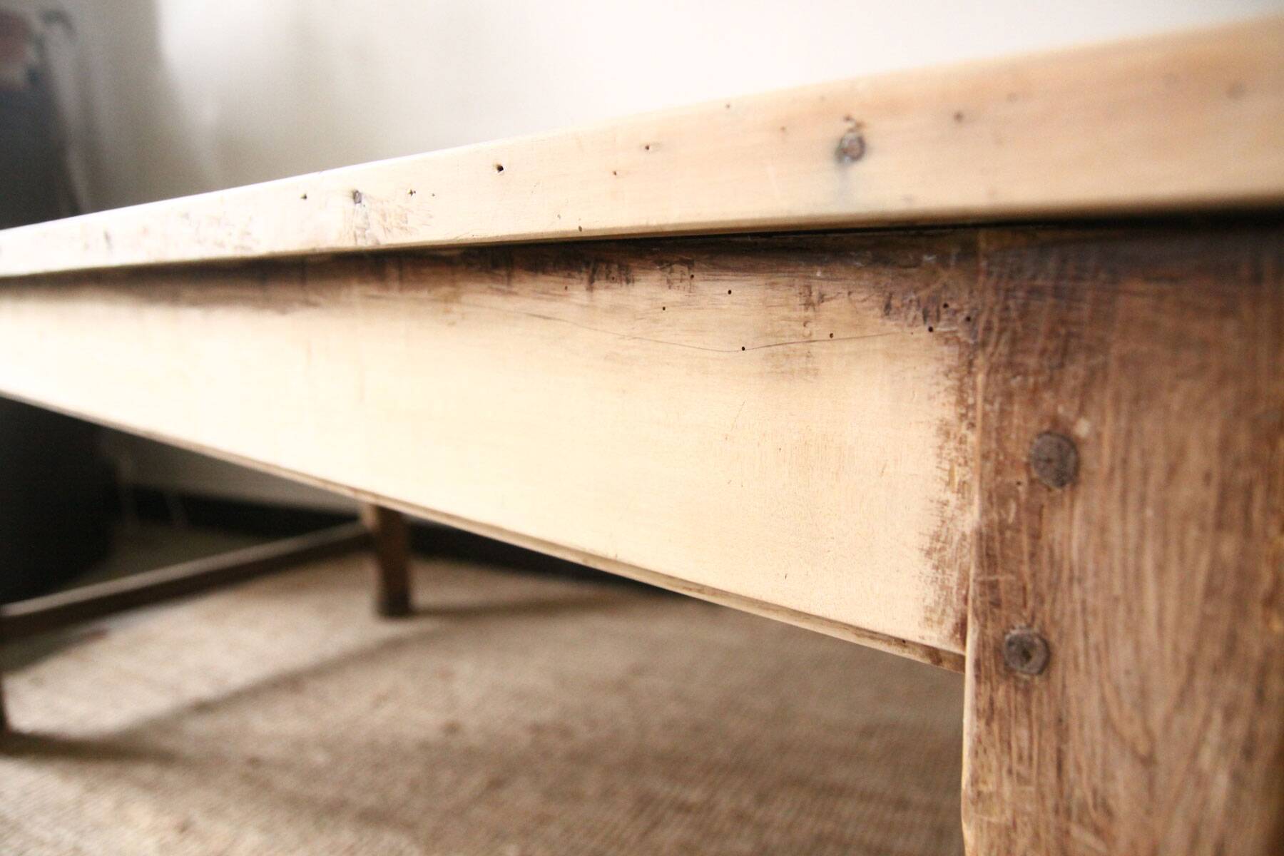 Solid wood farm table