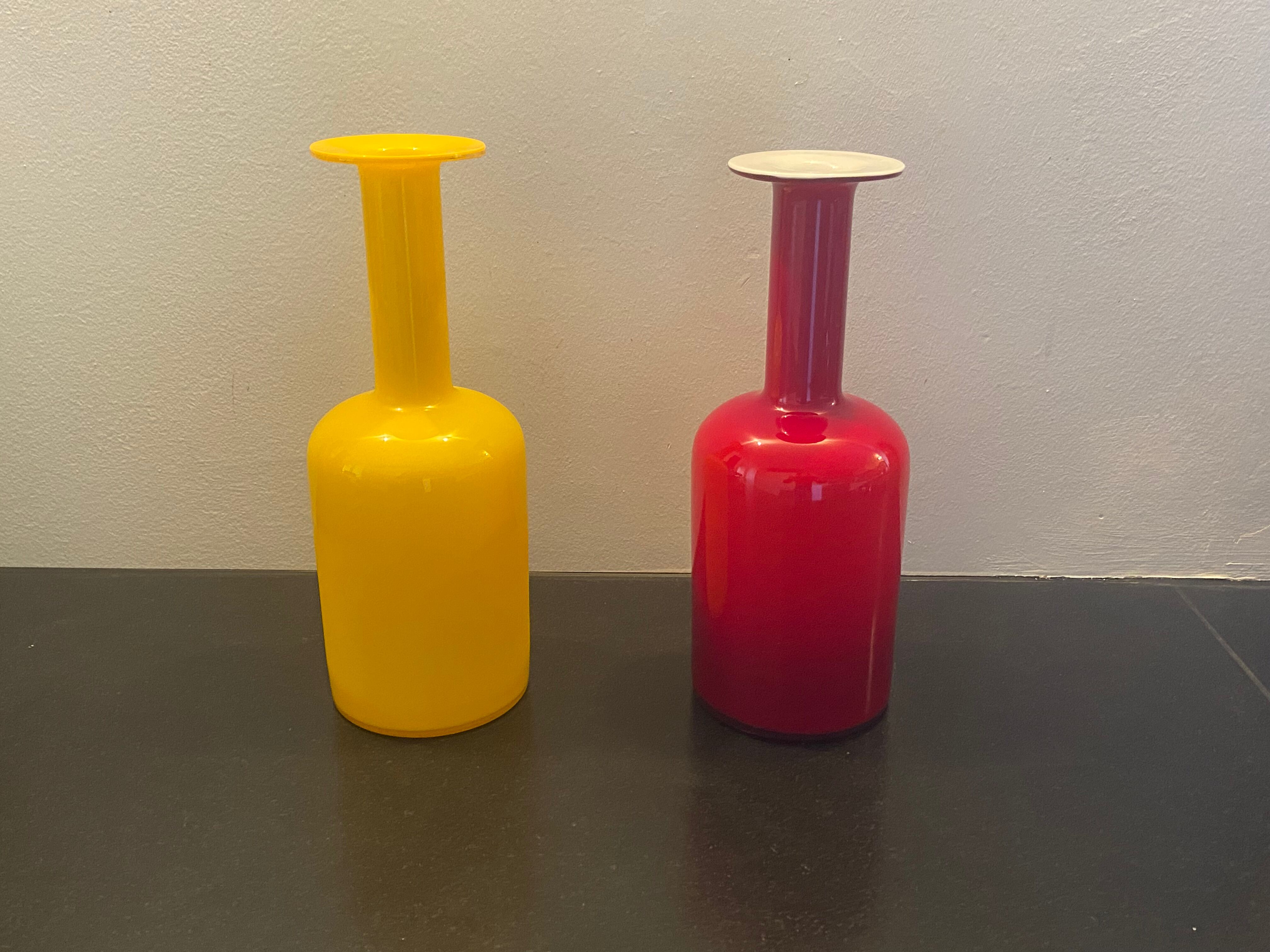 Set two of Scandinavian glassworks Holmegaard c.1960