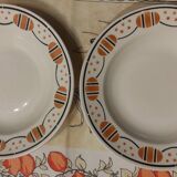 Lot - 7 soup plates - BADONVILLER earthenware - BAYARD model Numbered