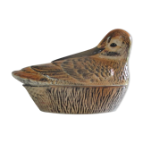 Zoomorphic enamelled earthenware terrine