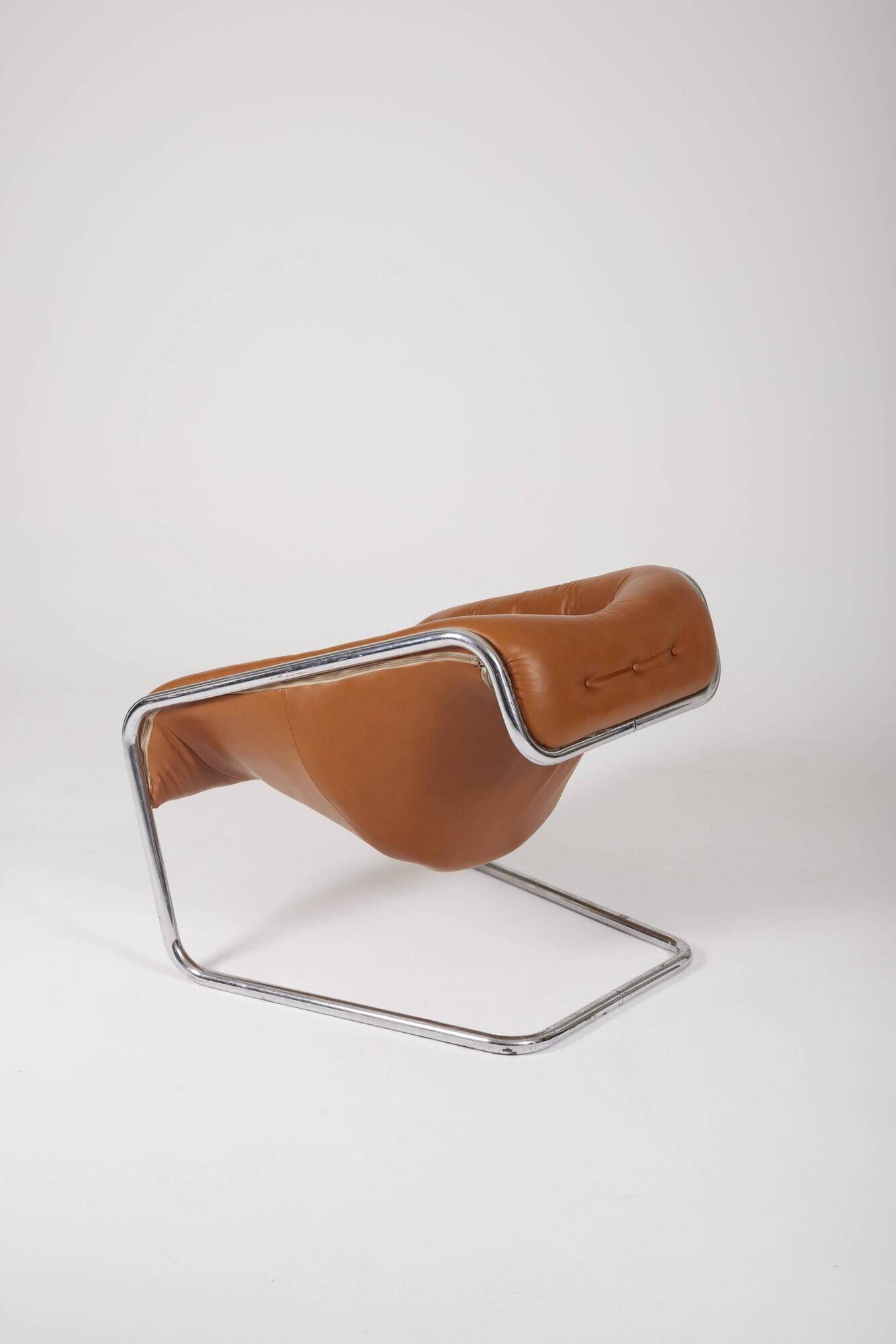 Fauteuil en cuir "Boxer" Kwok Hoi Chan pour Steiner, 1970s