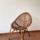Italian 1960s original rattan egg armchair