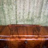 Art decó vintage Brocante burr walnut cocktail bar sideboard