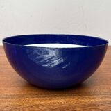 Modern blue enamel bowl from the mid-century by Kaj Franck for Finel, Finland, 1960s.