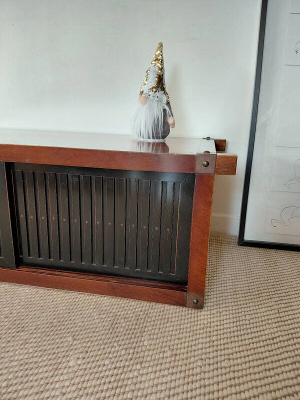 Buffet, meuble TV en bois Roche Bobois, style japandi