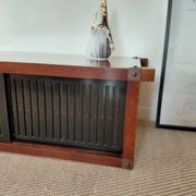 Buffet, meuble TV en bois Roche Bobois, style japandi