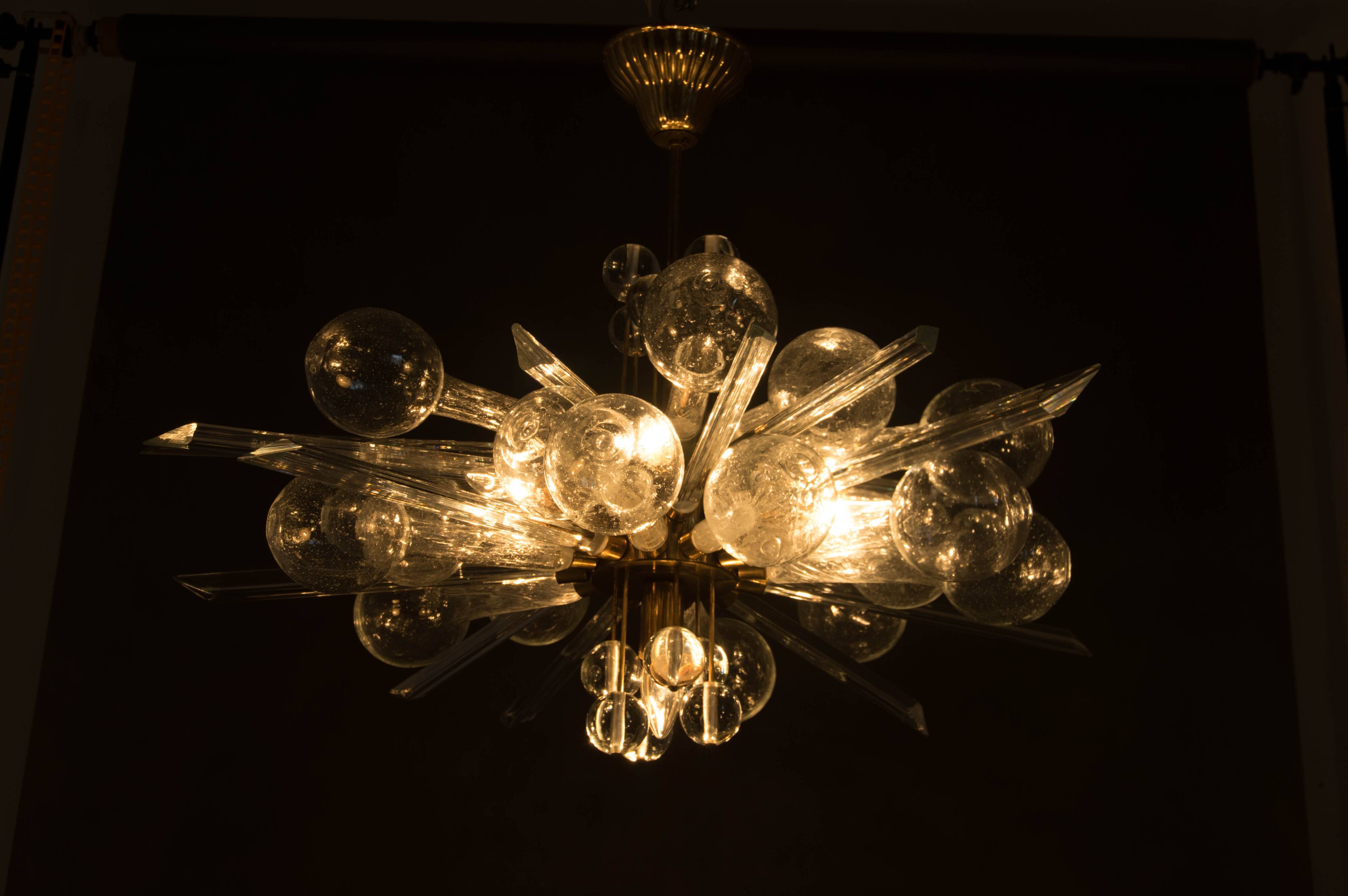 Extraordinary Art and Design Chandelier by Rene Roubicek, 1960s