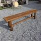Solid oak farmhouse bench, 160cm in length.