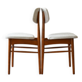 Pair of Scandinavian chairs in wood and fabric