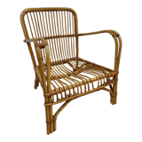 Vintage rattan armchair 60s