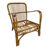Vintage rattan armchair 60s