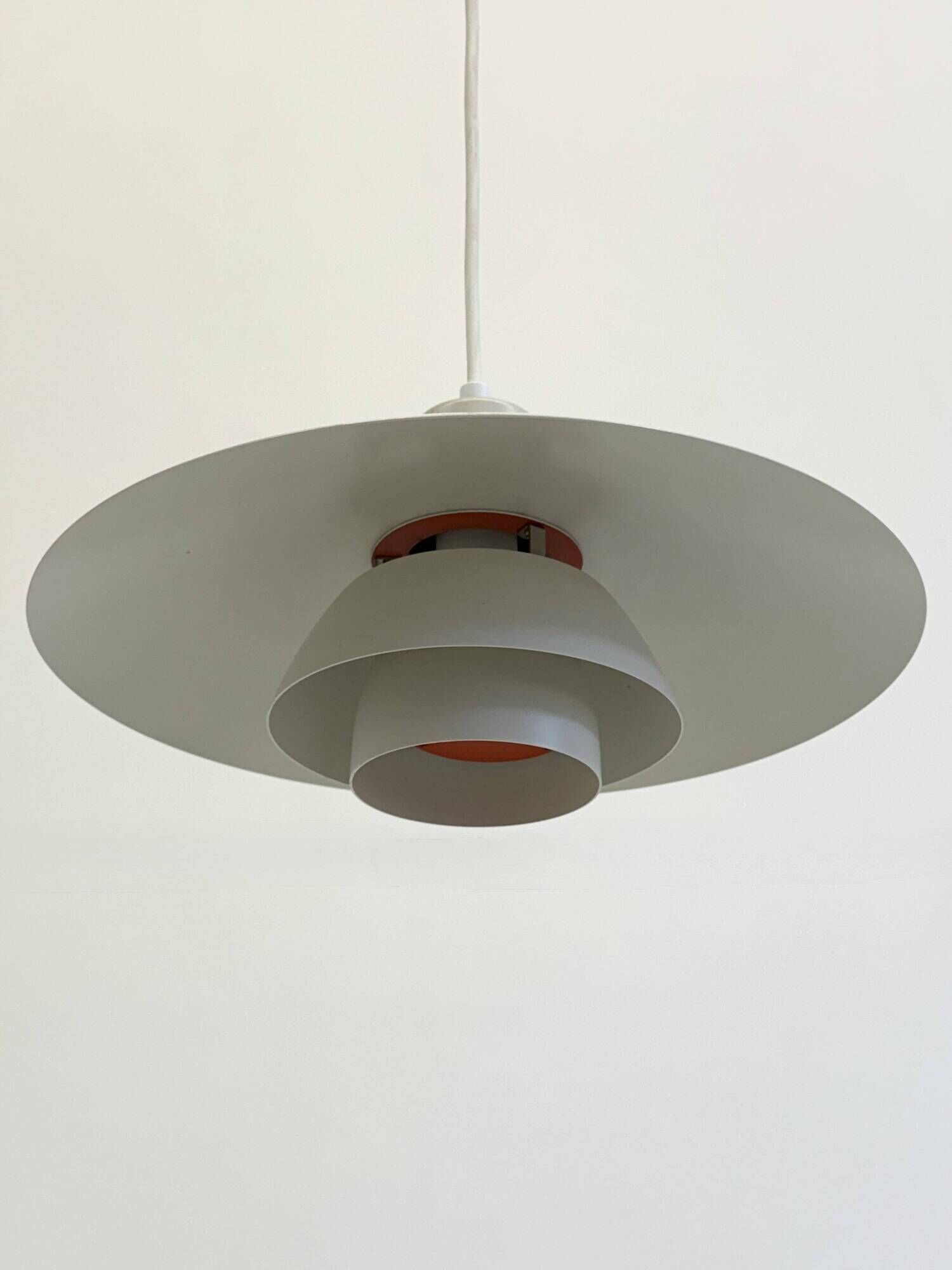 PH 4/3 pendant lamp white with orange accents by Poul Henningsen for Louis