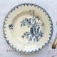 5 assiettes creuses terre de fer gien modèle chardons made in france