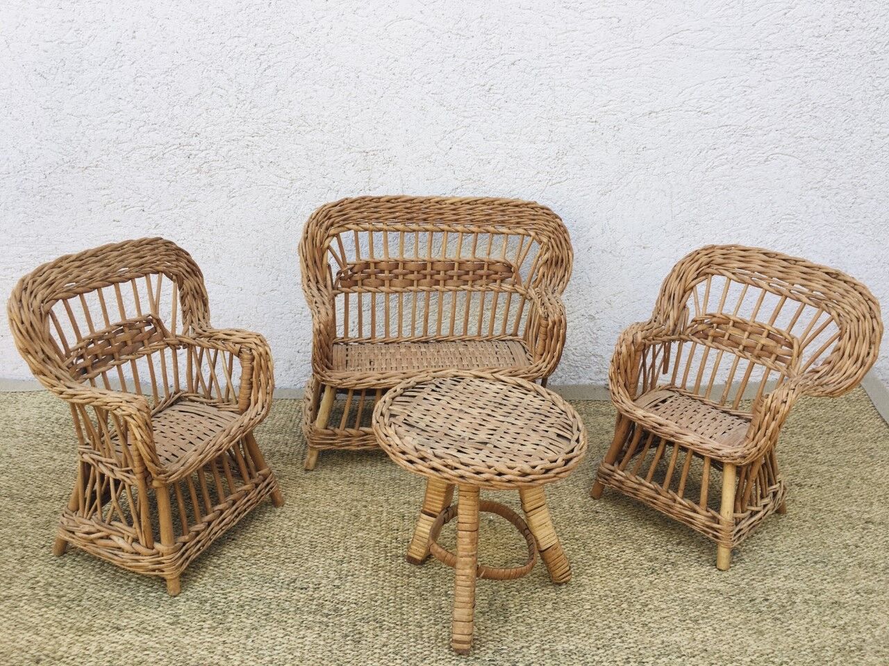 Old wicker garden furniture toy