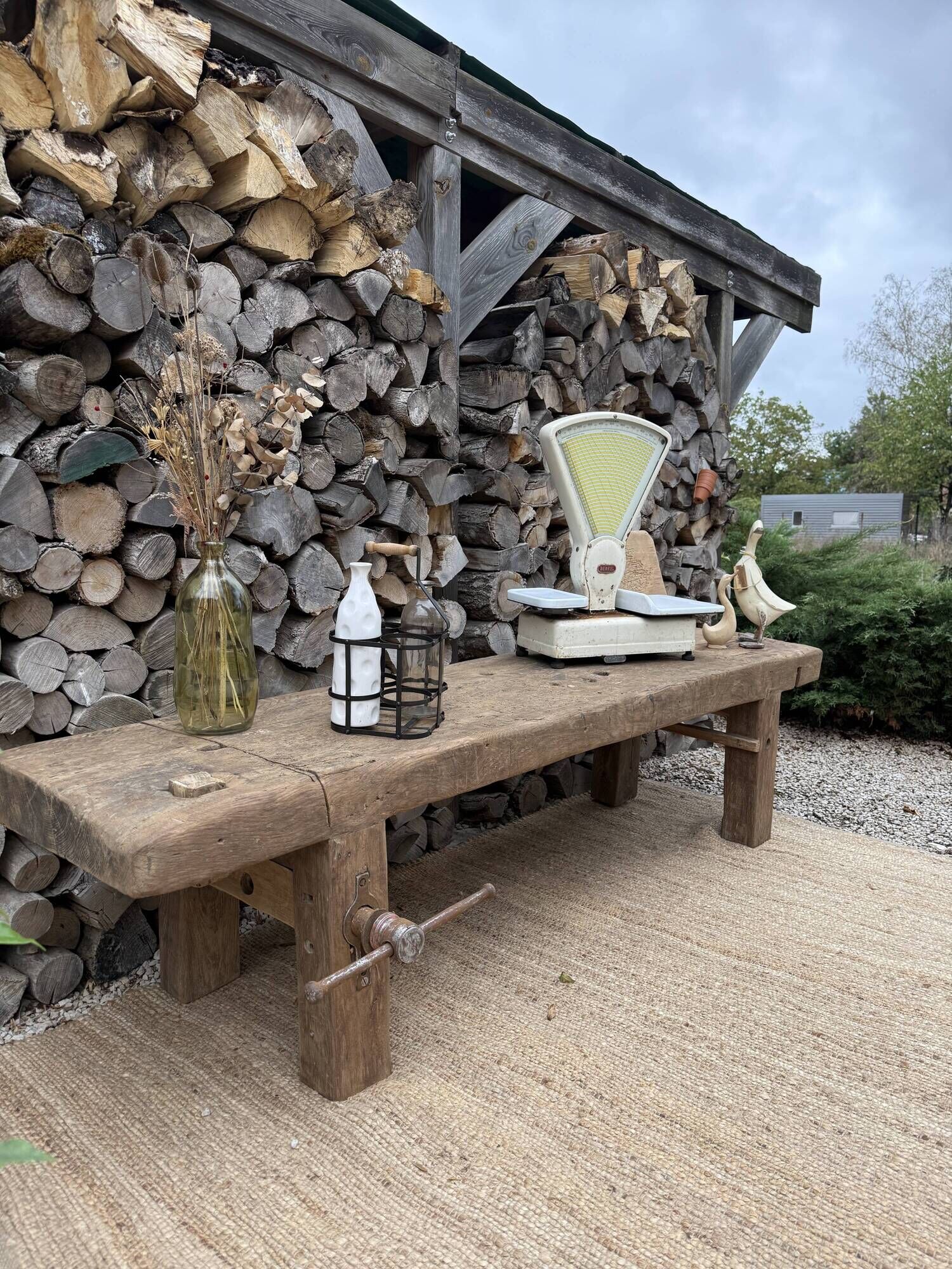 low carpenter's bench / TV stand bench