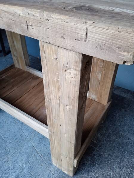 Workbench 119cm old solid wood