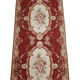 Long traditional needlepoint rug handwoven wool floral red runner rug-76x305cm