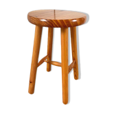 Pine tripod stool