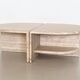 Italian midcentury travertine marble coffee table of two pieces, 1970s