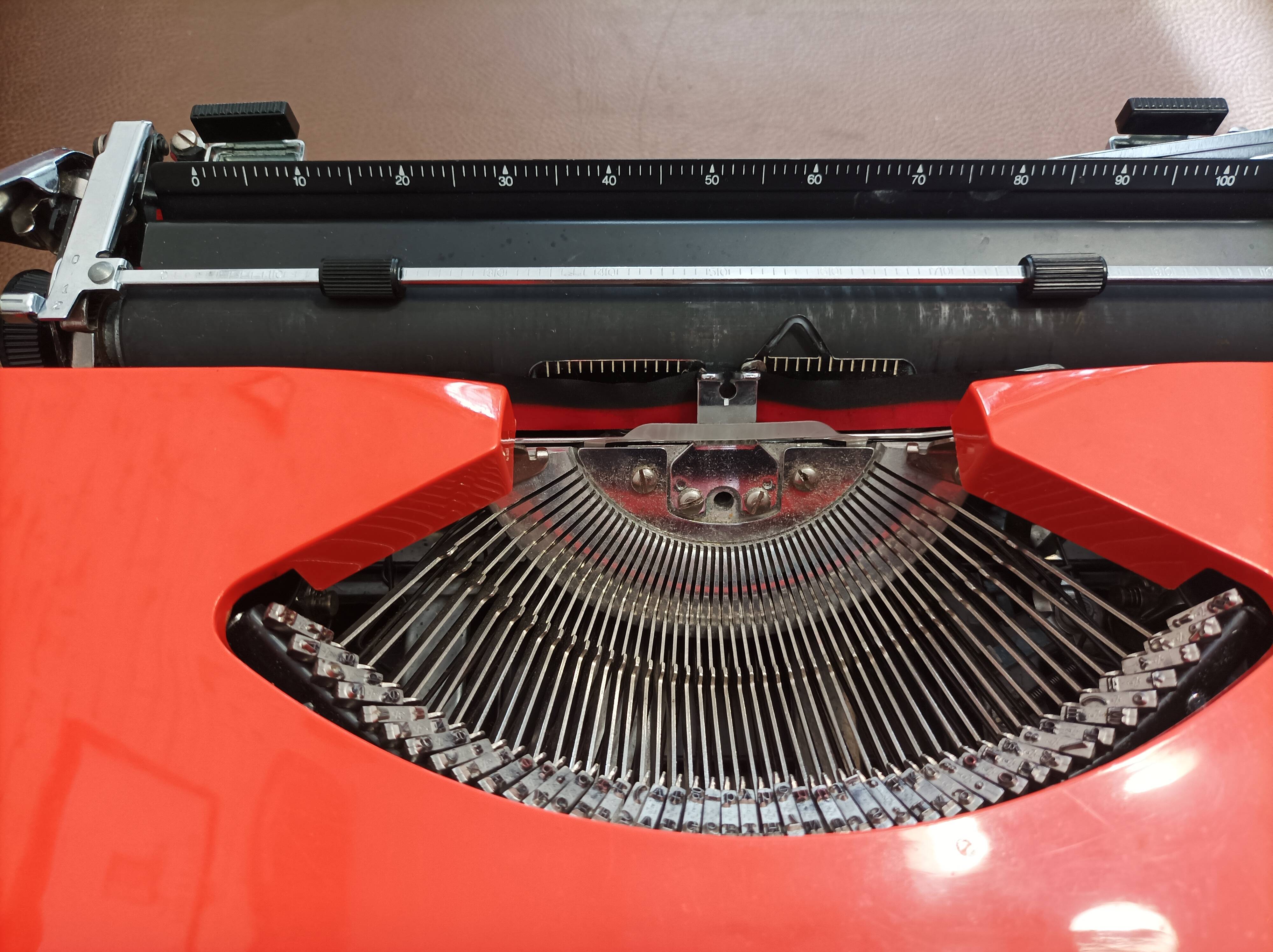 Underwood 130 orange typewriter
