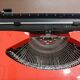 Underwood 130 orange typewriter