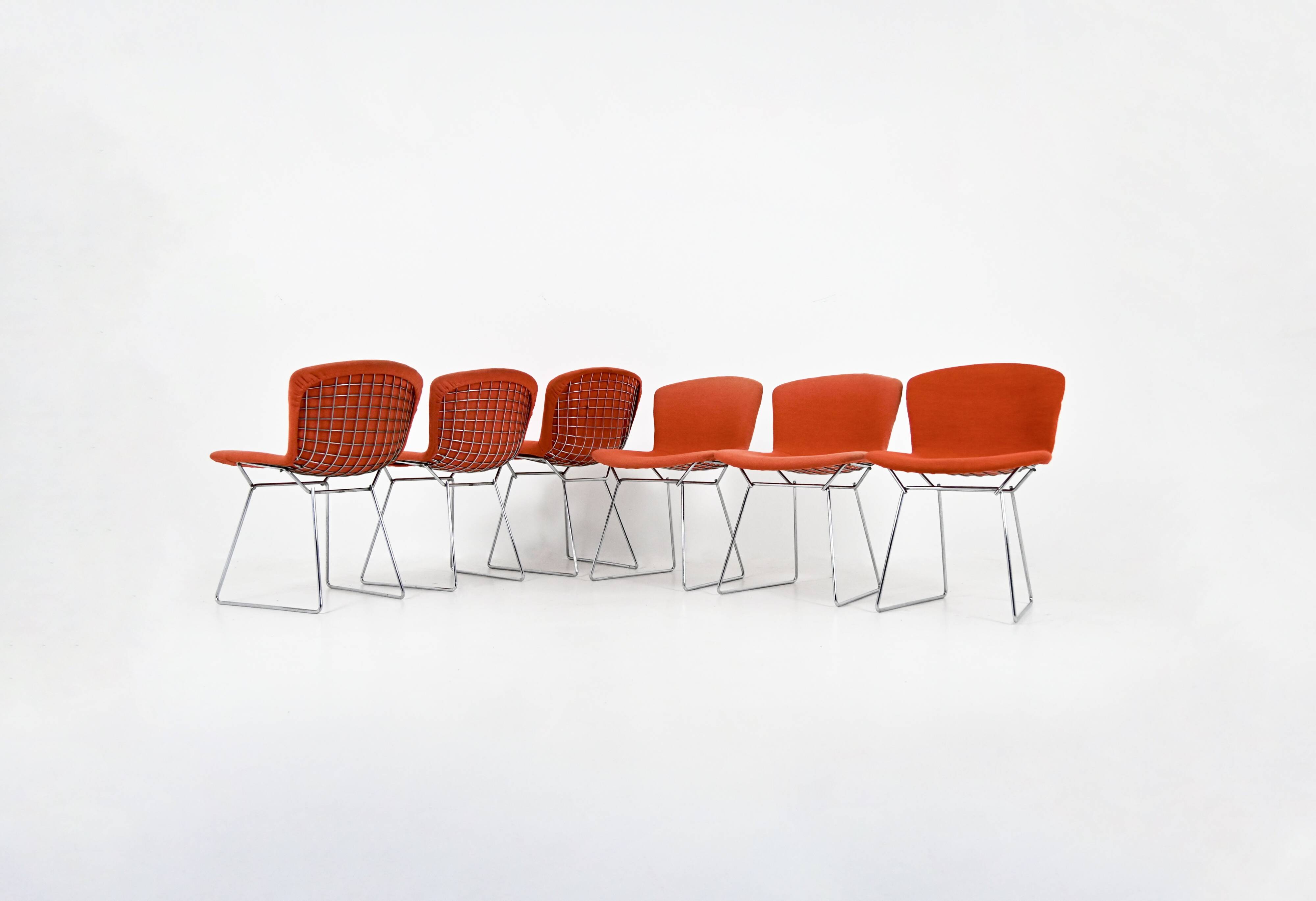 Set of 6 chairs by Harry Bertoia for Knoll, 1960s