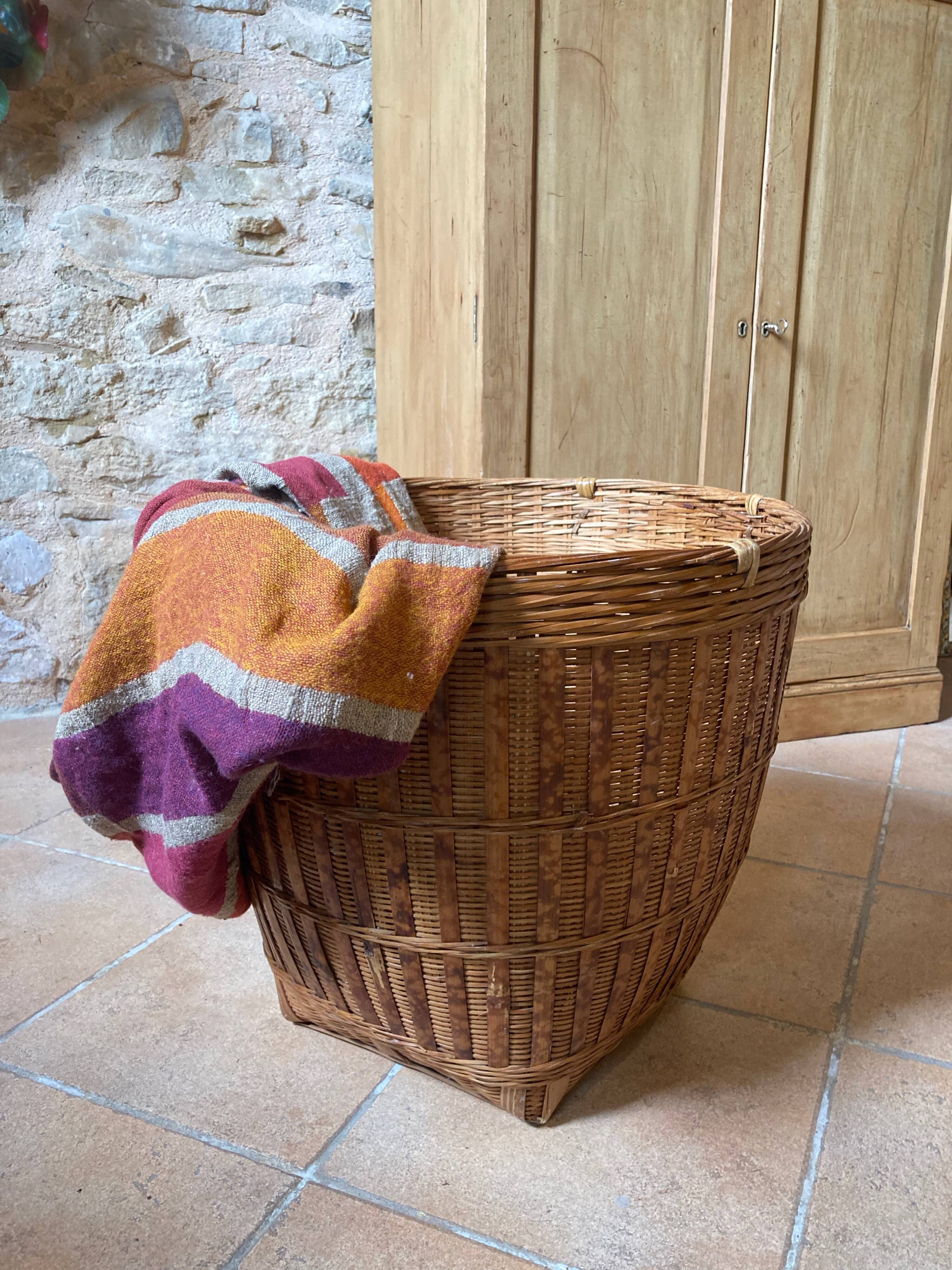 Rattan and wicker basket