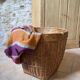 Panier en rotin et osier