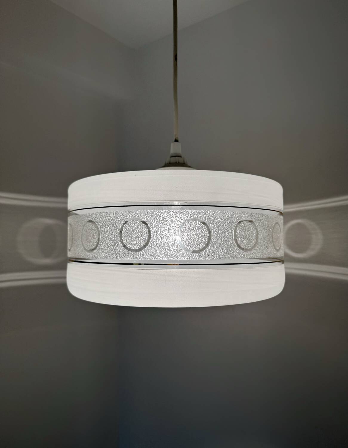 Space Age Glass Chandelier 70s