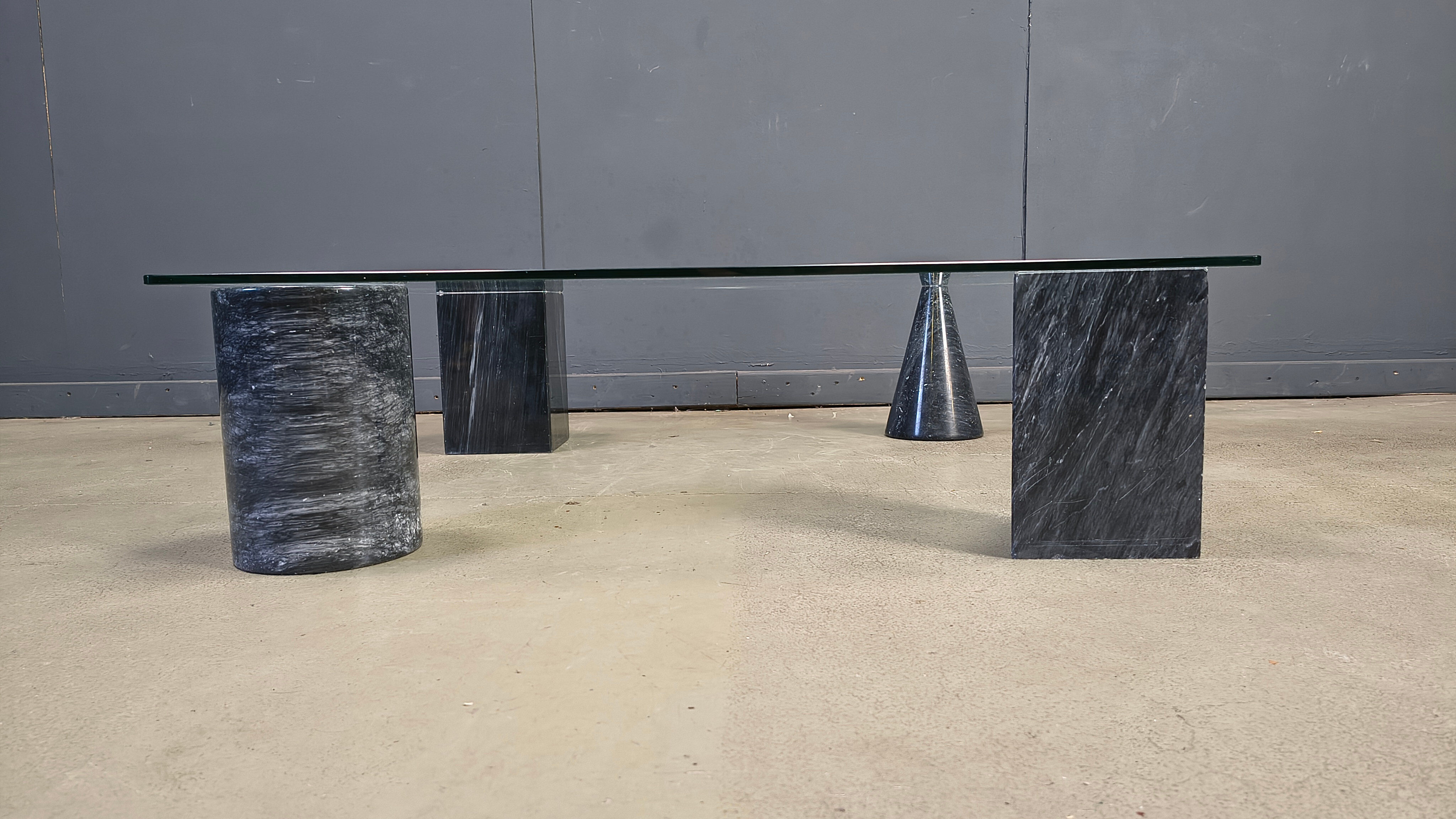 Vintage Italian marble coffee table, 1970s