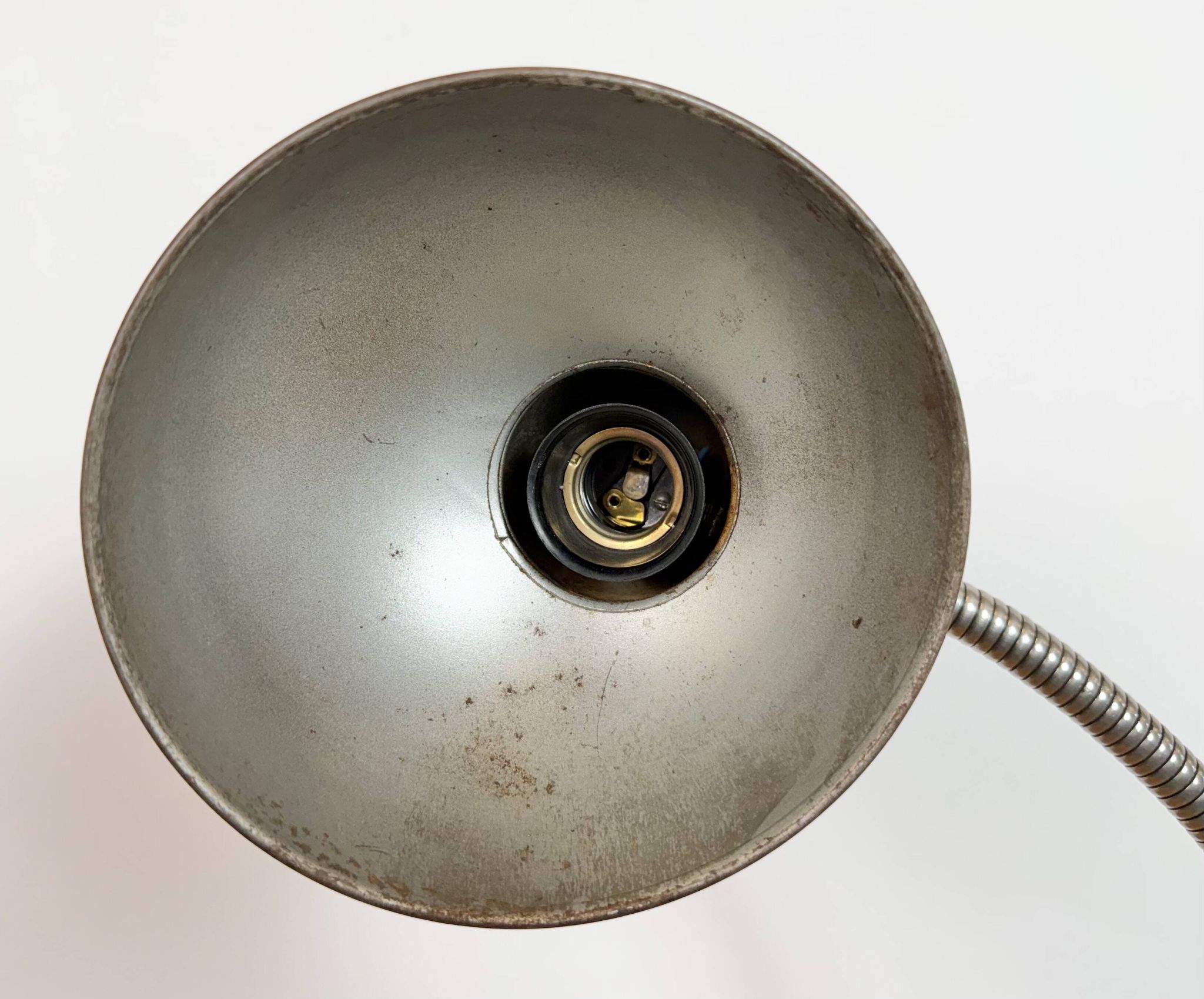 Lampe de table à col de cygne d'atelier industriel, années 1960