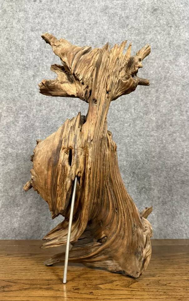 Brutalist art: large sculpture made from a teak root around 1970