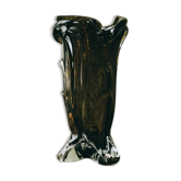Vase en verre drapé