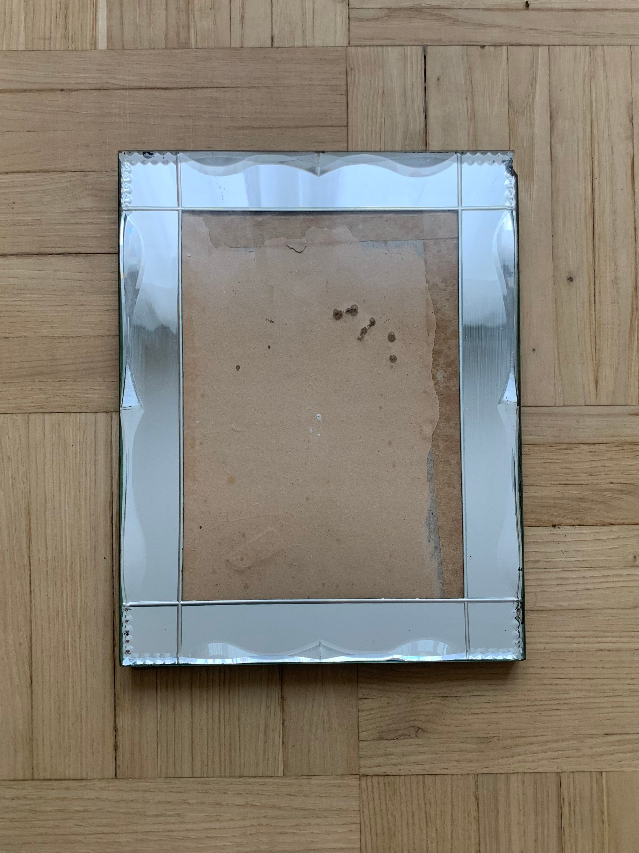 Old beveled mirror frame