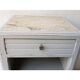 50's wooden and light marble bedside