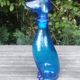 Carafe in the shape of a dog in vintage Empoli blue glass