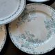 Iron Earth plates blue green tones mismatched lot