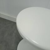 Tabouret en plastique blanc table à plantes vintage