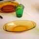 Butter cup in amber glass Vereco France