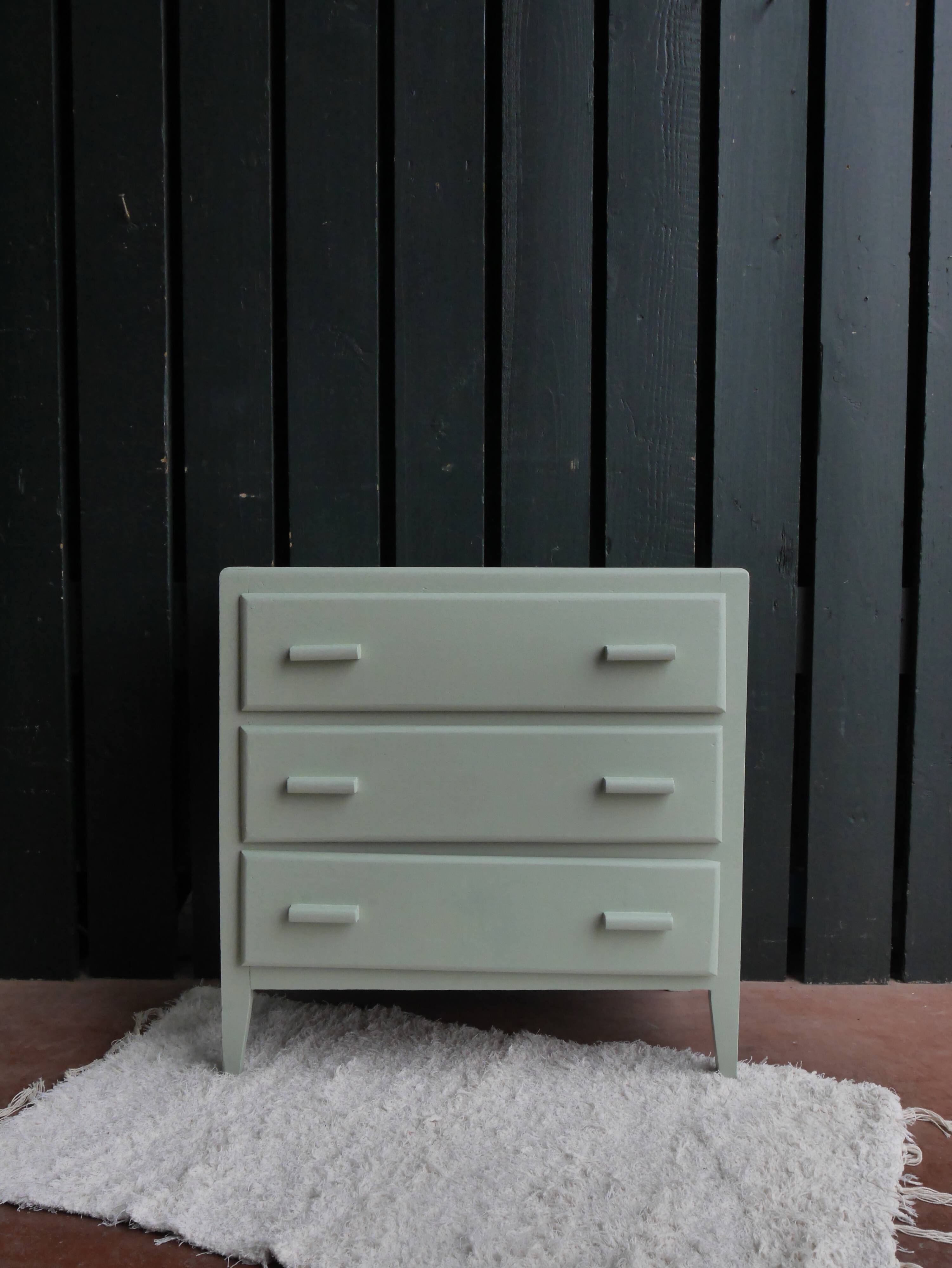 Pastel green chest of drawers
